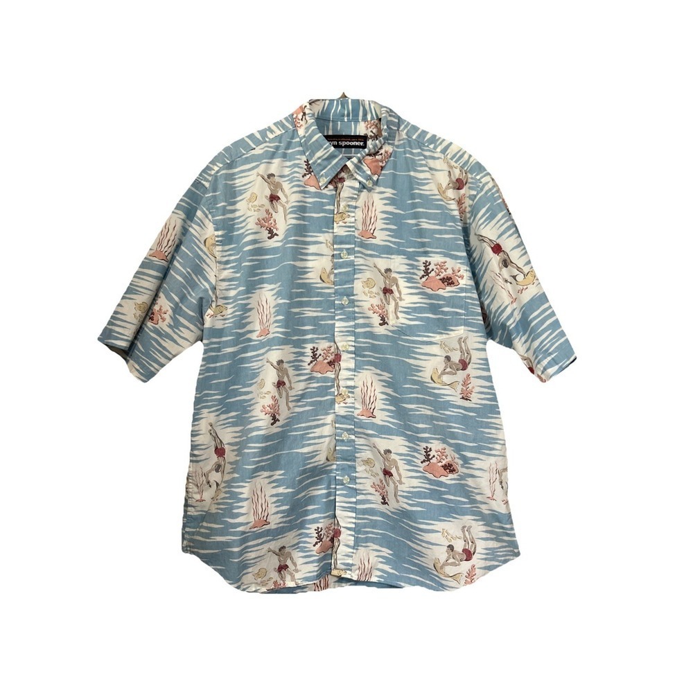 Reyn Spooner Men's XXL Shirt Short Sleeve Button Down Beach Camp Shirt RN38018